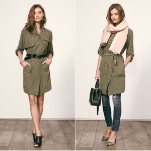 Banana Republic trench dress in olive